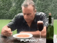 Raining Man Eating GIF