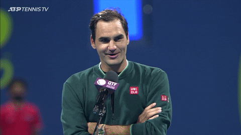 Happy Roger Federer GIF by Tennis TV