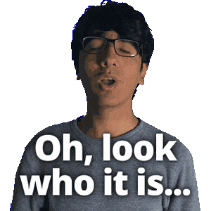 Showing Up Look Here Sticker