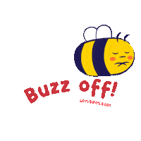 Angry Bee Sticker by servbees™