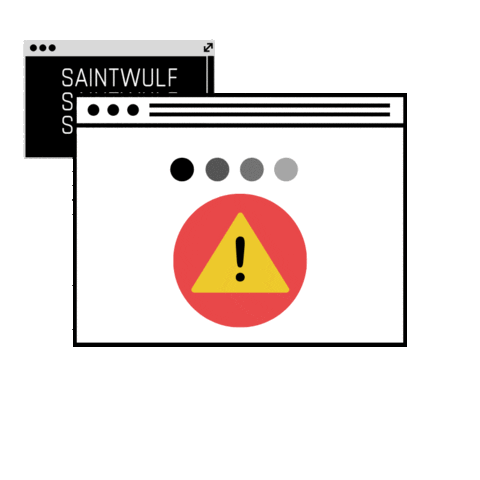 No One Cares Error Sticker by SAINTWULF