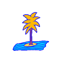 Palm Tree Summer Sticker by Finely Tuned