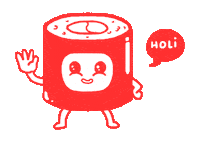 Sushi Holi Sticker by Cosas Chotas