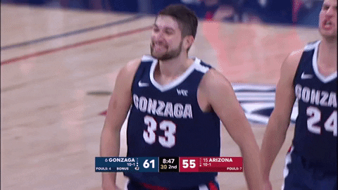 GonzagaBulldogs giphyupload happy smile celebration GIF