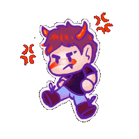 Angry Devil Sticker