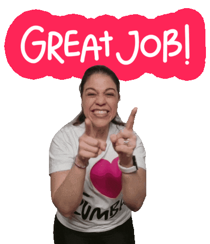 zumbawithpatialvarado giphyupload dance zumba greatjob Sticker