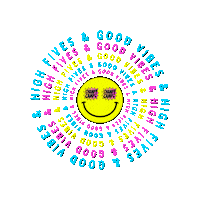 Happy Good Vibes Sticker by Champ Camp