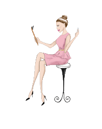 ani chic on paper Sticker
