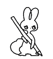 nonojirushi かわいい うさぎ usagi 書く Sticker