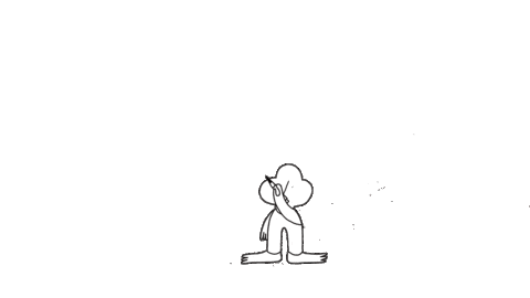 andiconcha giphyupload black and white drawing character Sticker