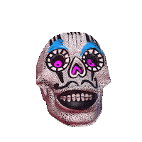 Guache_Art guache día de los muertos Sticker