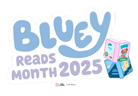 Bluey Reads Sticker by PenguinKids