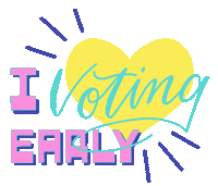 Vote Early Election 2020 Sticker by Mike Perry Studio