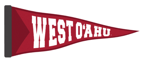 westoahu giphyupload university hawaii pennant Sticker