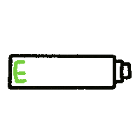 Maddoodler tired energy exhausted battery Sticker