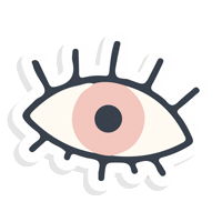 amavi-dg sticker eye pastel ojos Sticker