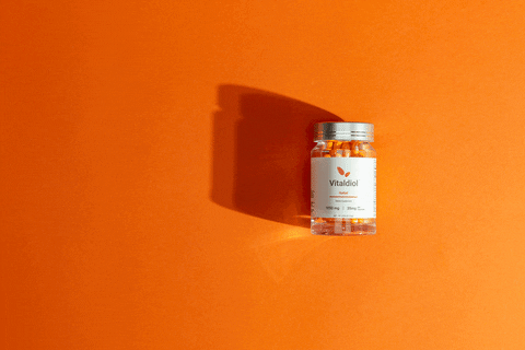Vitaldiol giphyupload orange relief pills GIF