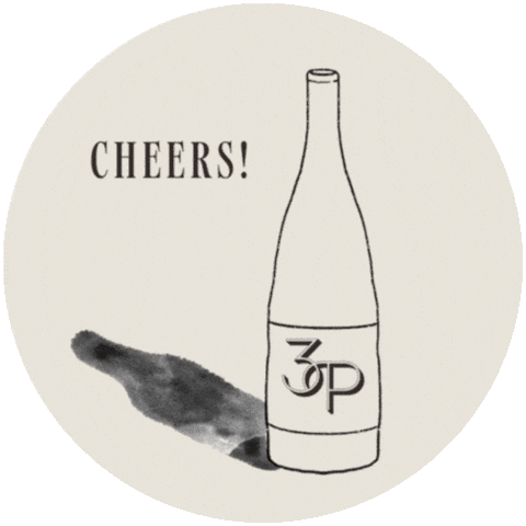 Cheers Toast Sticker by 3 Parks Wine