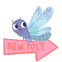 New Post Dragonfly Sticker by Anak Rimba Books