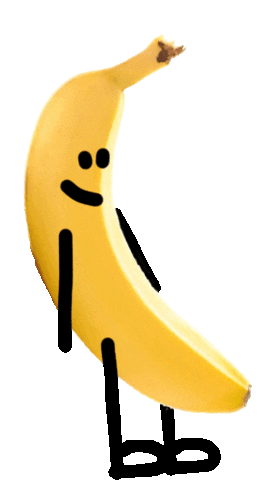 Toisie giphyupload walking banana Sticker