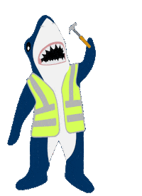 Shark Construction Sticker by Simmons University