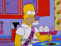 homer simpson lips GIF