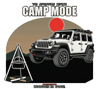 Jeep Camping Sticker by The Adventure Beyond