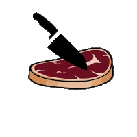 UpInMyGrillUK bbq barbeque chopping medium rare Sticker