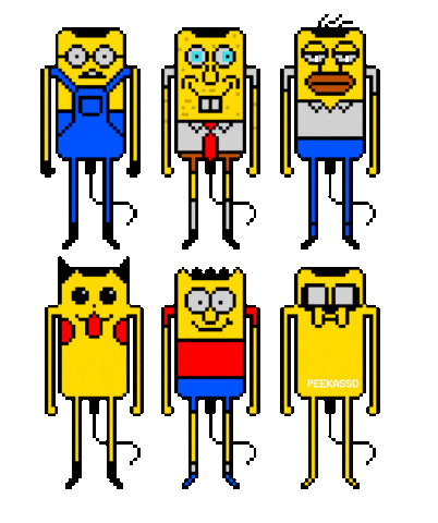 Good Morning Pixel Sticker by PEEKASSO