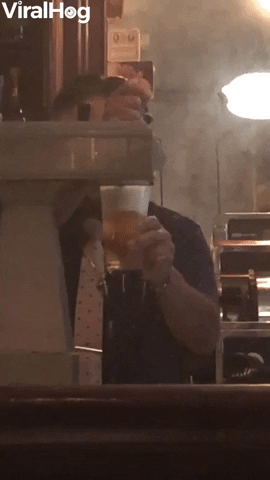 Bartender Struggles To Pour Beer GIF by ViralHog