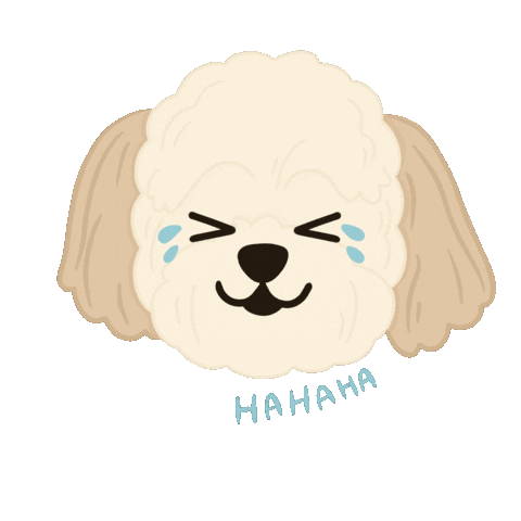 Happy Dog Sticker by Ann of Facedit