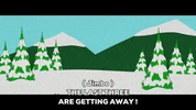 snow tree GIF by South Park 