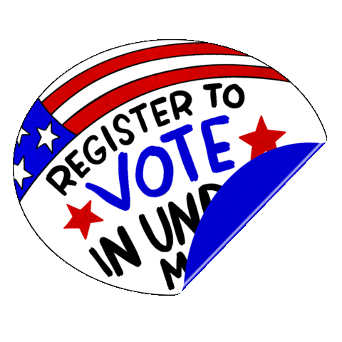 Register To Vote Election Day Sticker by #GoVote