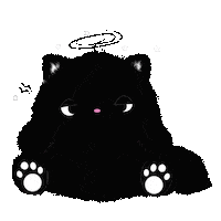 Black Cat Omg Sticker