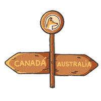 Dingoos travel feliz australia canada Sticker