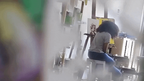 ConsistentlyCoolProductions giphyupload painting artists black woman GIF