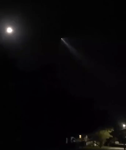 SpaceX Rocket Launch Seen From North Carolina