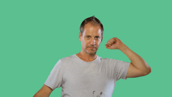 screenmediafilms cheering woohoo fist pump ripped GIF