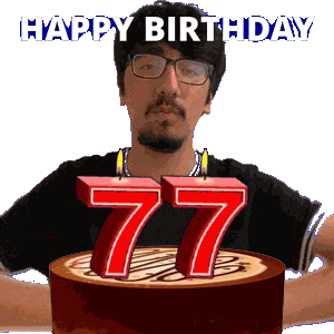 Happy 77Th Birthday Sticker
