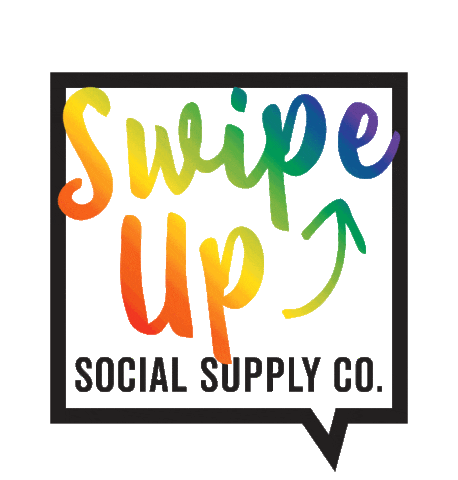 SocialSupplyCo giphyupload rainbow swipe up swipe Sticker