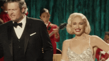 blake shelton christmas GIF by Gwen Stefani