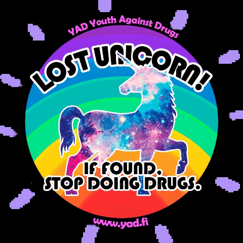 Youthagainstdrugs giphygifmaker giphyattribution unicorn yad GIF
