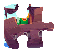 Croky Pirate Puzzle Sticker by Croky