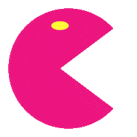 antonza pink mouth blabla pac man Sticker