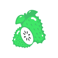 Nilodrinks green healthy superfruit guanabana Sticker
