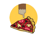 pizza monkey Sticker by Sarah Lawrence