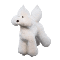 OPAWZ cute white poodle opawz Sticker