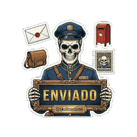 Skull Enviado Sticker