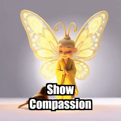Wisdom Compassion GIF by BuddhaFlyJourney