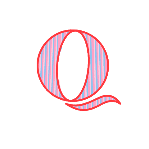 q lettering Sticker by AF ILLUSTRATIONS